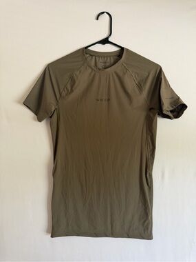 WHOOP 4.0 Any-Wear Compression Top S Olive Short Sleeve T-Shirt